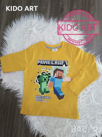 Блуза за момче Майнкрафт, снимка 1 - Детски Блузи и туники - 42780642