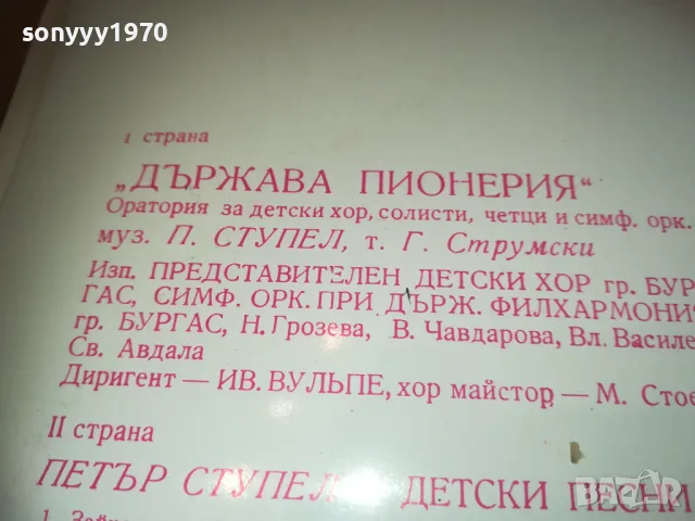 ДЪРЖАВА ПИОНЕРИЯ 2510241809, снимка 12 - Грамофонни плочи - 47719403