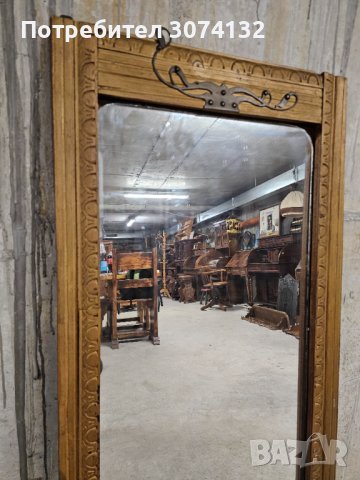 Голямо огледало изработено от дърво, снимка 2 - Други - 40289361