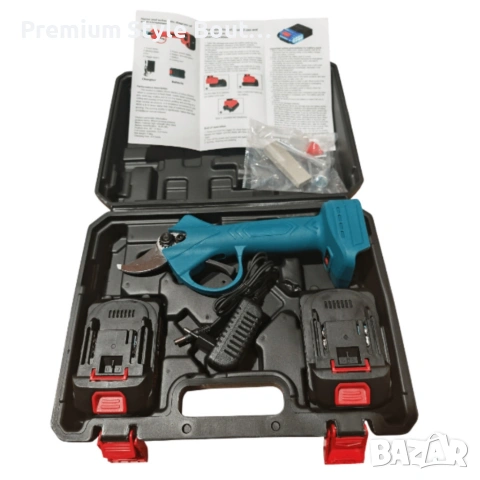 Акумулаторна безчеткова ножица в комплект с 2 батерии и куфар - компактна и прецизна, снимка 4 - Части - 53965896