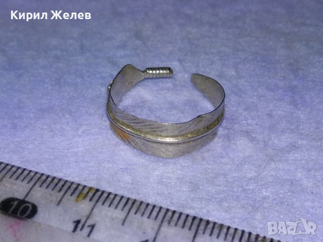 СТАРИННА ЛИСТОВИДНА АРТ НУВО СРЕБЪРНА ОБЕЦА STERLING D АНГЛИЯ РЪЧНА РАБОТА с НАТУРАЛЕН ТЮРКОАЗ 40322, снимка 16 - Антикварни и старинни предмети - 42793719