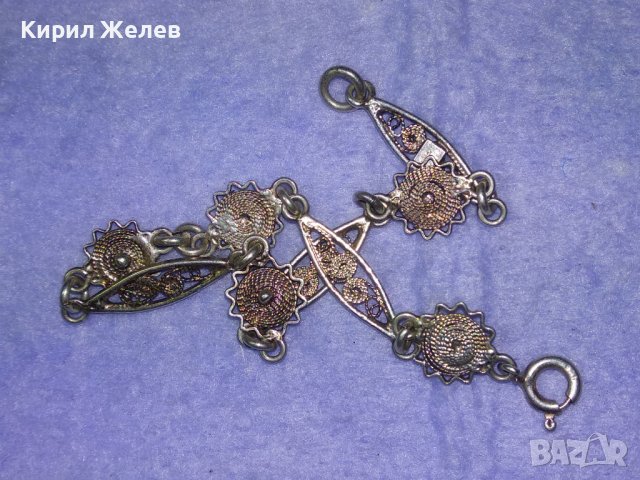 ПОСРЕБРЕНА СТАРИНЕН ФИЛИГРАНЕН СТИЛ ГРИВНА от БЛАГОРОДНА НЕРЪЖДАЕМА СТОМАНА с ПЕЧАТИ 925 - 40104, снимка 17 - Гривни - 42655862