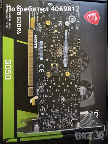 Видео карта MSI 3050 LP, снимка 2 - Видеокарти - 55960948