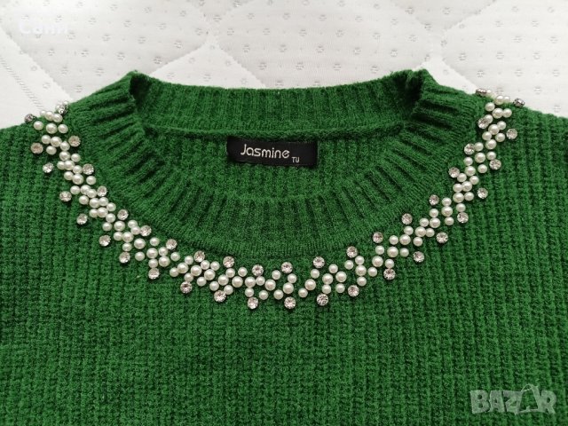 Зелен пуловер, снимка 3 - Блузи с дълъг ръкав и пуловери - 44351276