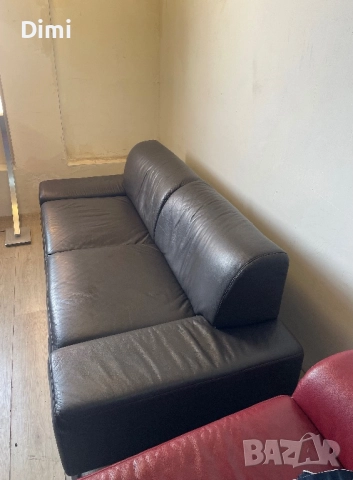 Кожен диван-легло*БЕЗПЛАТНА ДОСТАВКА*Кафяв диван от естествена кожа, снимка 2 - Дивани и мека мебел - 52476219