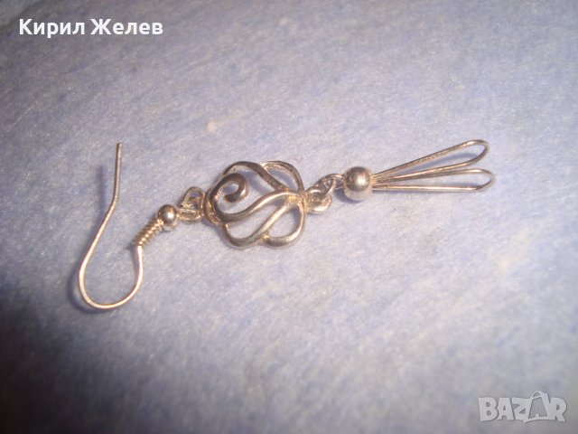 СРЕБЪРНА АРТ НЕЖНА ОБЕЦА СРЕБРО 925 РЪЧНА ИЗРАБОТКА 26971, снимка 4 - Обеци - 36817469