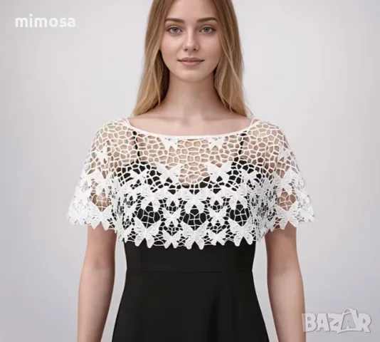 Винтидж шал с дантела