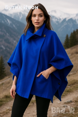 Елегантно дамско пончо – универсален размер (до 3XL), снимка 1