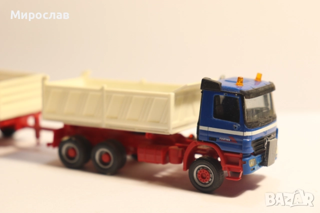 HERPA H0 1/87 MERCEDES САМОСВАЛ ГОНДОЛА КАМИОН МОДЕЛ, снимка 6 - Колекции - 52489660