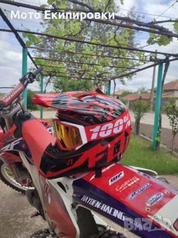 Каска FOX V1 + Очила 100%, снимка 1