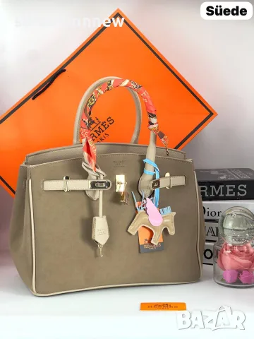 Hermes Birkin 35 велур, снимка 4 - Чанти - 55959019