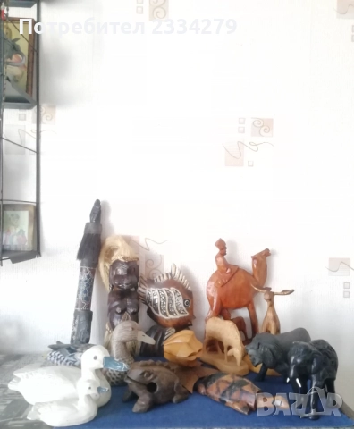 Стари дървени статуи на животни, от различни автори, години, държави. , снимка 2 - Статуетки - 52544011
