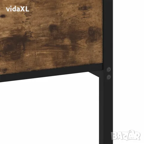 vidaXL Метална рамка за легло, без матрак, опушен дъб, 160x200 см, снимка 8 - Спални и легла - 56147051
