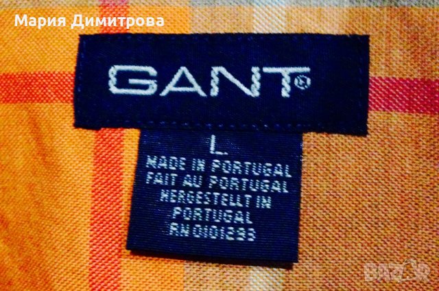 Мъжка риза GANT 100% памук, снимка 5 - Ризи - 39932576