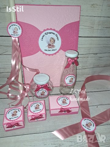 Комплект за кръщене за момиче, аксесоари и артикули за кръщенка, снимка 2 - Други - 40327459