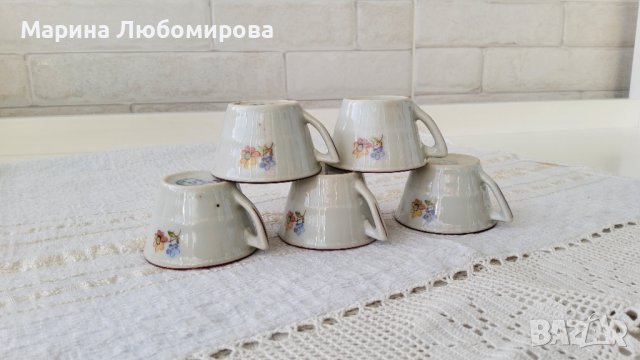 Български порцелан/Ретро ракиени чашки, снимка 3 - Антикварни и старинни предмети - 37454774