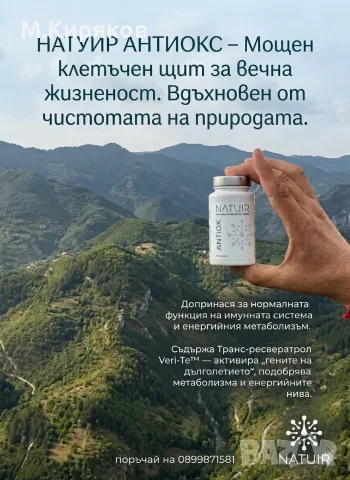 ANTIOX Мощен Антиоксидант от NATUIR, снимка 3 - Хранителни добавки - 45055273