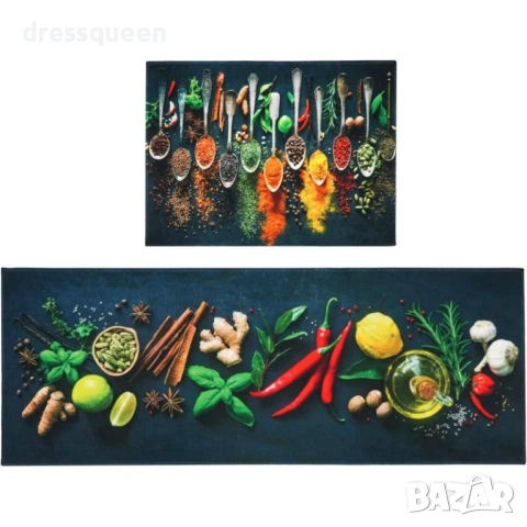 4585 Комплект 2 бр. кухненски килимчета от устойчив полиестер – Абсорбиращи и противоплъзгащи (40x60