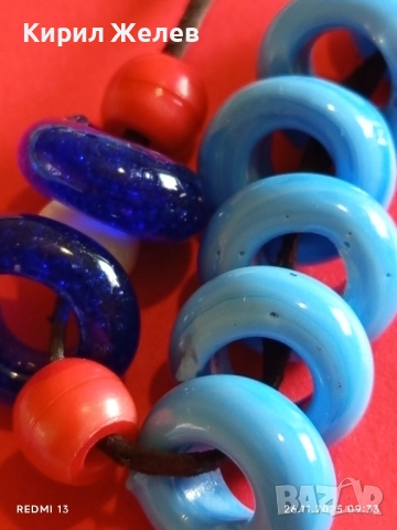 РЪЧНО ИЗРАБОТЕНО КОЛИЕ със СИНИ ПОРЦЕЛАНОВИ МЪНИСТА АРТ БИЖУ 52260, снимка 5 - Колиета, медальони, синджири - 52544950