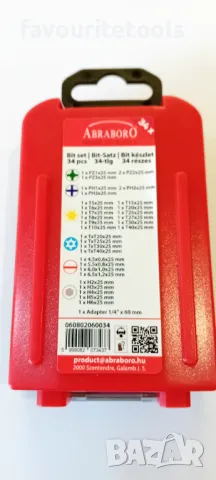 Комплект битове с цветно кодиране Abraboro 34 части, снимка 3 - Куфари с инструменти - 50404682