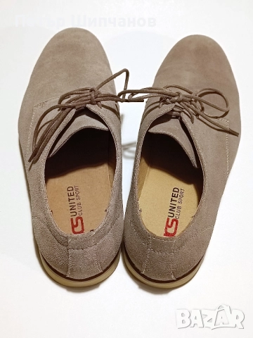 Мъжки обувки набук бежови, снимка 3 - Мокасини - 52222426