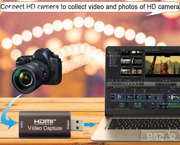 Видео Кепчър карта USB 3.0 флашка 4K аудио видео HDMI USB capture card, снимка 5 - USB Flash памети - 31889073
