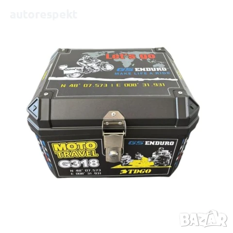 Куфар за Мотоциклет , атв , мотор ,скутер - Цветен - 45 ЛИТРА, снимка 2 - Аксесоари и консумативи - 50904216