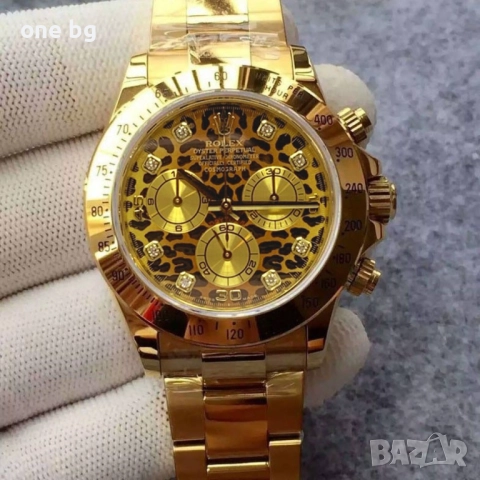 Rolex Daytona Gold Leopard 18 K Gold , снимка 3 - Луксозни - 52058550