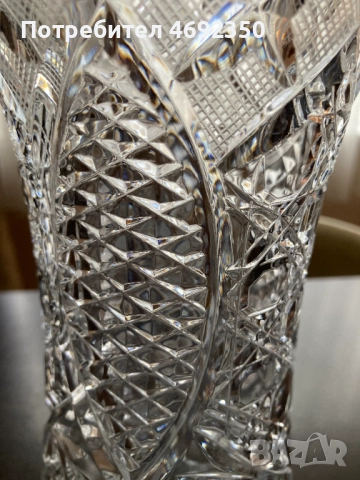 Красива кристална ваза, снимка 2 - Вази - 52910980