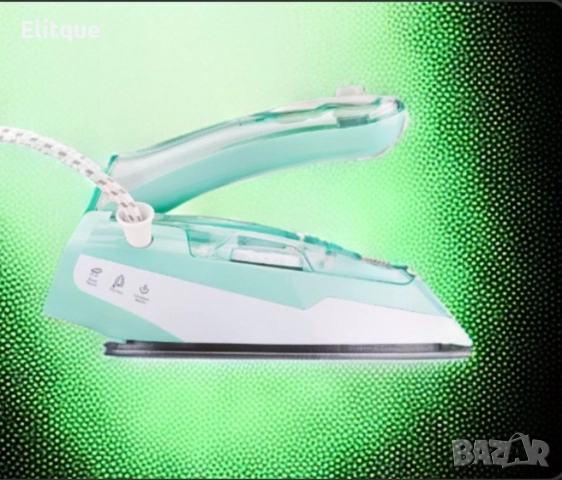 Туристическа ютия Voltz, 1500W Max, Керамична плоча, Паров удар, Сгъваема дръжка, Бял/зелен, снимка 5 - Друга електроника - 52786874