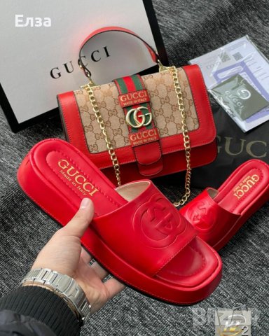 Дамски чанти и чехли Gucci, снимка 2 - Чанти - 39794156