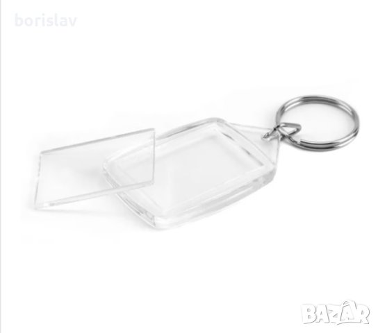 Пластмасови ключодържатели - Празни, Прозрачни, 3.5x4.5 см, снимка 2 - Други - 42540304
