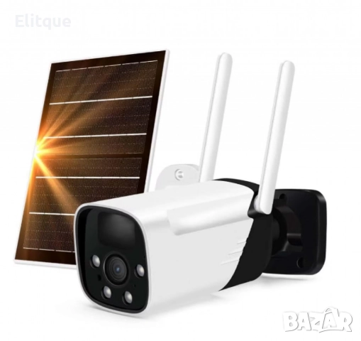 Камера с отделен соларен панел и датчик,4 диода,6MP,iCsee приложение, снимка 11 - Камери - 52843067
