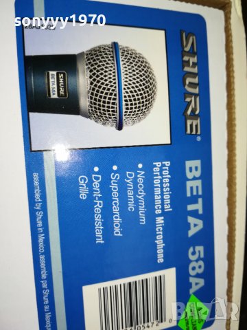 SHURE BETA 58A-МИКРОФОН БЕЗ БУТОН 1307221401, снимка 16 - Микрофони - 37377398