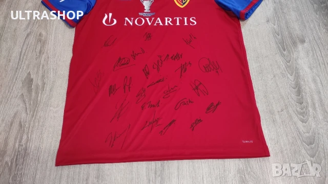 Оригинална футболна фланелка на Базел от финал 2019/20 с автографи FC Basel 2019-20 Home size L, снимка 2 - Футбол - 50489194