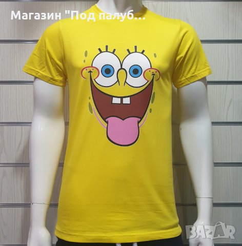 Нова мъжка тениска с дигитален печат Спондж боб, снимка 3 - Тениски - 29856323