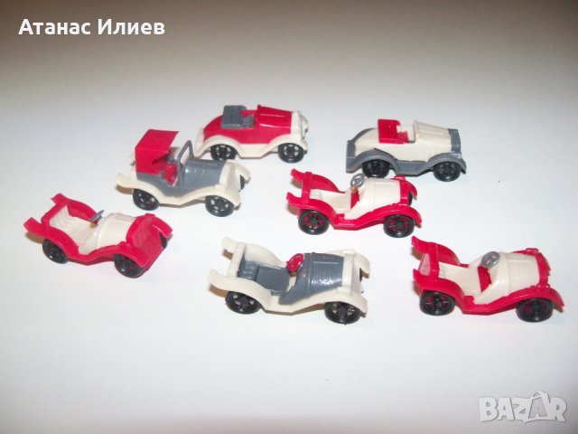 7 малки пластмасови колички играчки от времето на соца