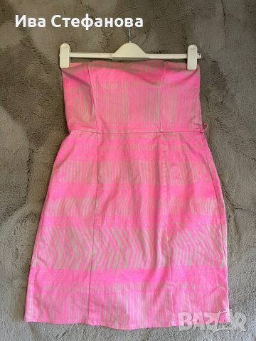 Страхотна нова къса тип бюстие цикламена рокля H&M нова , снимка 6 - Рокли - 37131443
