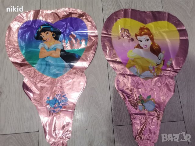 Принцеса Бел Белл Рапунцел Пепеляшка Жасмин Снежанка балон фолио фолиев хелий дръжка, снимка 2 - Други - 32067652