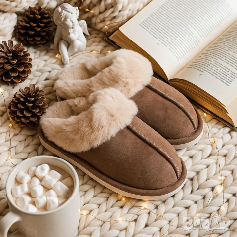 Оригинални Пухкави зимни пантофи SWISS LYX с мемори пяна и гел против умора и мекота !, снимка 2 - Пантофи - 51872198