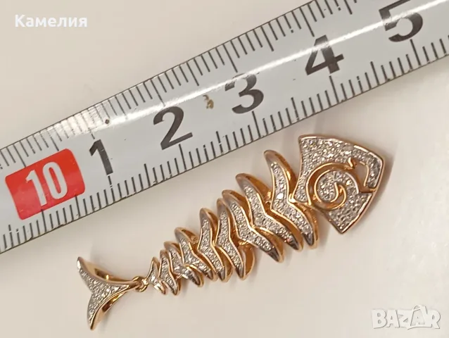 Руско злато. Висулка с брилианти , снимка 5 - Колиета, медальони, синджири - 56233128