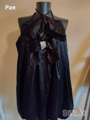 Елегантна черна рокля , снимка 5 - Рокли - 35407368