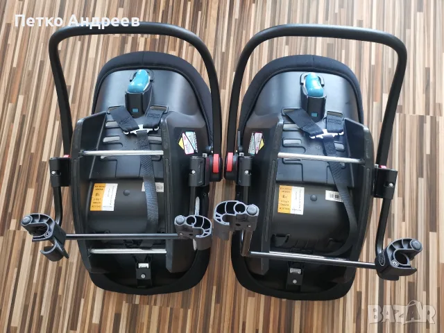 4 бр. Mountain Buggy – 2 кошници за кола Protect 0-13 кг + 2 коша Plus за новородено, снимка 5 - Стоки за близнаци - 55792451