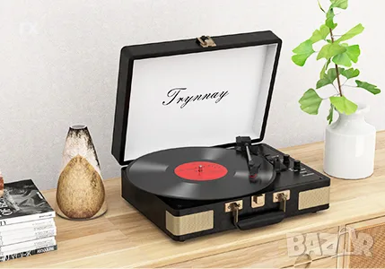 Грамофон Trynnay R610 Куфар с Bluetooth & Вградени Говорители
