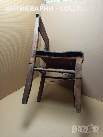 Соц Старо Малко Детско Дървено Столче., снимка 7 - Антикварни и старинни предмети - 49306354