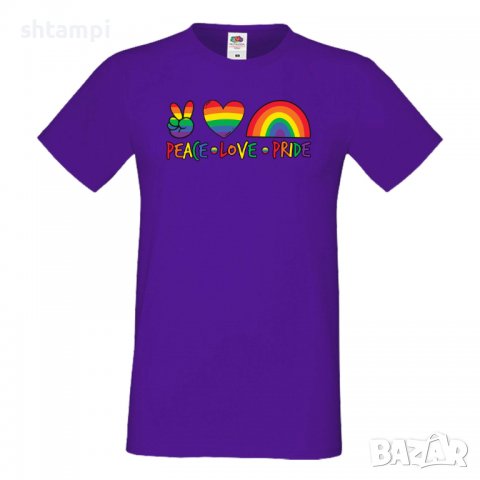 Мъжка тениска Peace Love Pride 1 multicolor Прайд,Празник.Повод,Изненада, снимка 10 - Тениски - 37103354