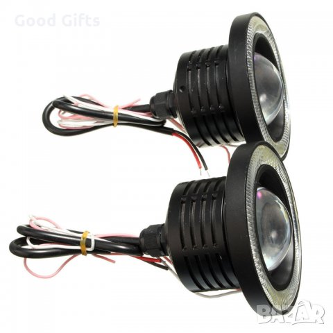 LED халогени тип ангелски очи , 89мм , LED Super Lamp Fog Angel Eyes, снимка 4 - Аксесоари и консумативи - 29523896