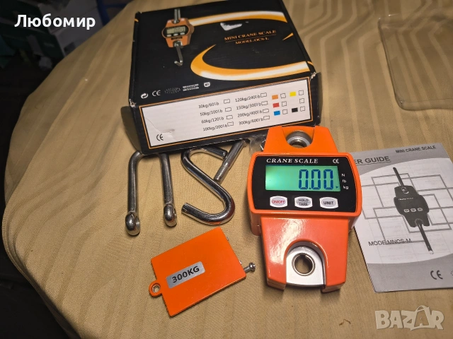 300 кг мини цифрова везна за кран, електронна везна с кука, везна за багаж за ферма , снимка 2 - Други инструменти - 54145739