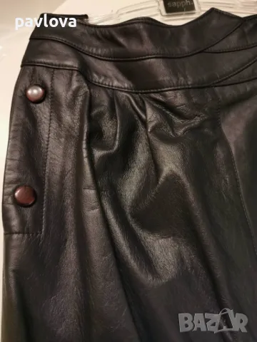 Кожена пола  дължина до средата на прасеца, снимка 4 - Поли - 48948883