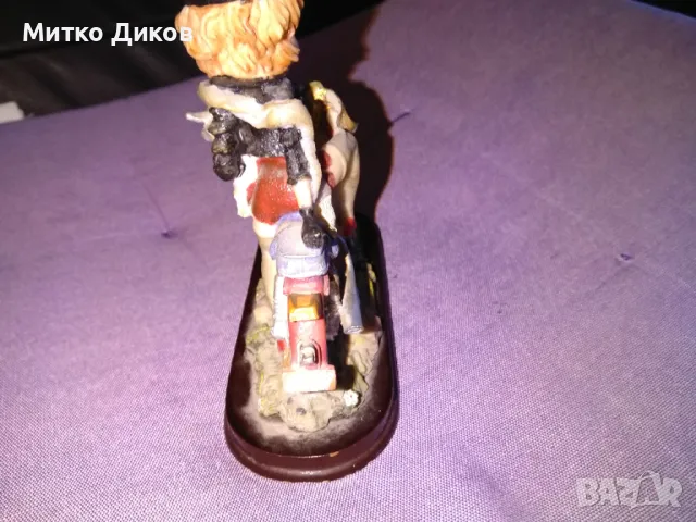 Скулптурка рокерка по бански на мотор 134х52мм и Н-127мм, снимка 6 - Велосипеди - 49589333